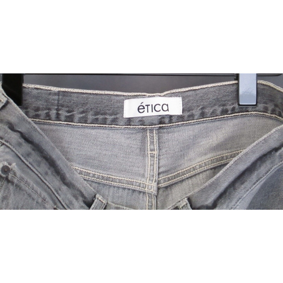 Etica Tyler Vintage Straight Jeans Size 29 Quartzsite Distressed Button Fly NWT - Picture 4 of 6